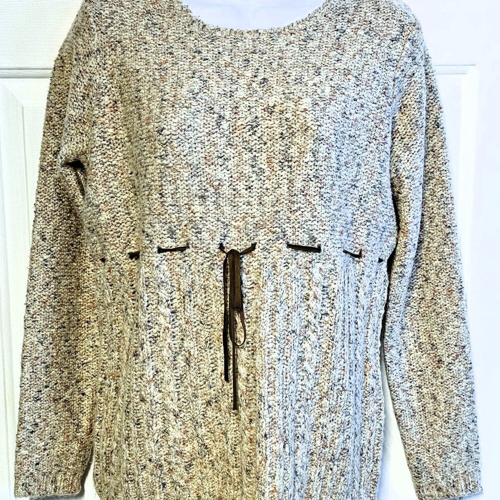 NWT Womens Boscovs Architect Baby Doll Sweater with Middle Bow Accent Small